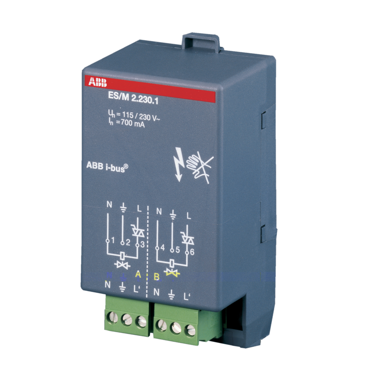 Elektroninen kytkinyksikkö 2 kanavaa, 0,7A, 230VAC | ABB Oy ...