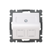 Datarasia 2xRJ45 universal 85 mm vino multipakkaus