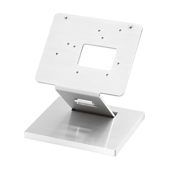 Pöytäteline 7"- ja 10" IP LAN+WiFi kosketusnäytöille. Pinta-asennus. Väri alumiini.