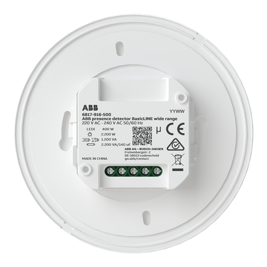 Läsnäolotunnistin BasicLINE Wide range LED-kuormitus 400W IP20/54